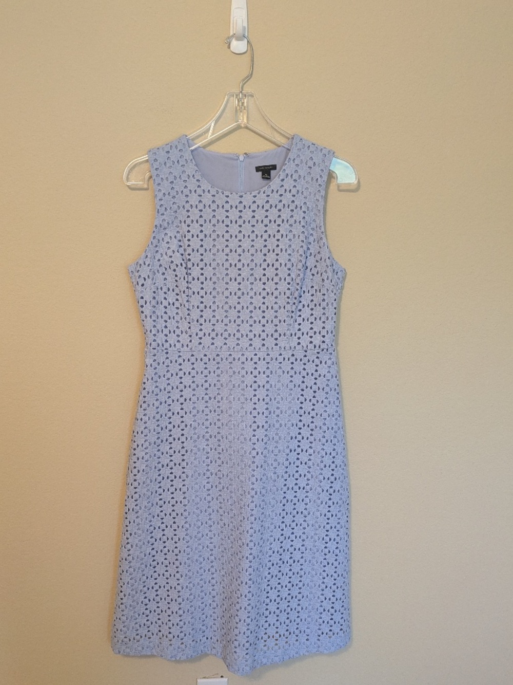 Ann Taylor Blue Cutout Pattern Midi Dress